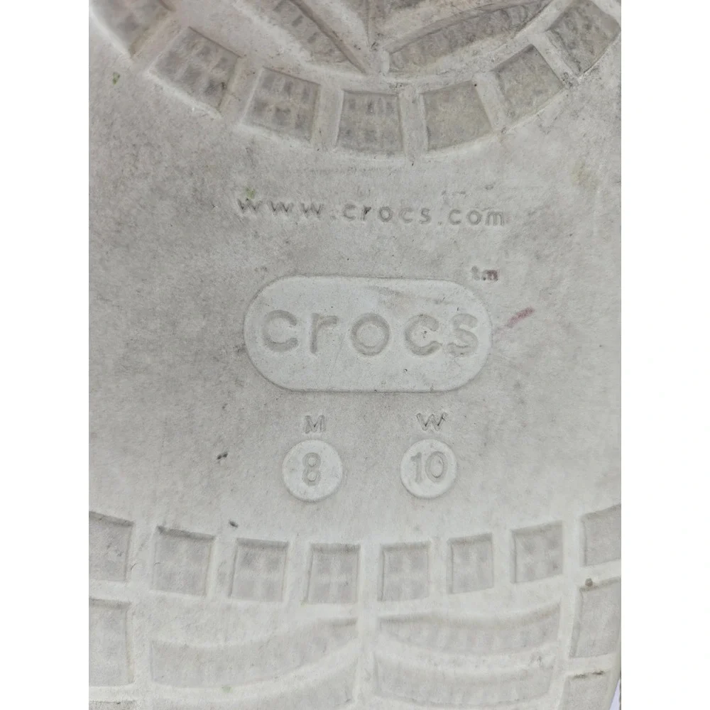Crocs Classic Crush Clog Bone Men 8 Women 10‎ Platform Chunky Sole Sandal 207521